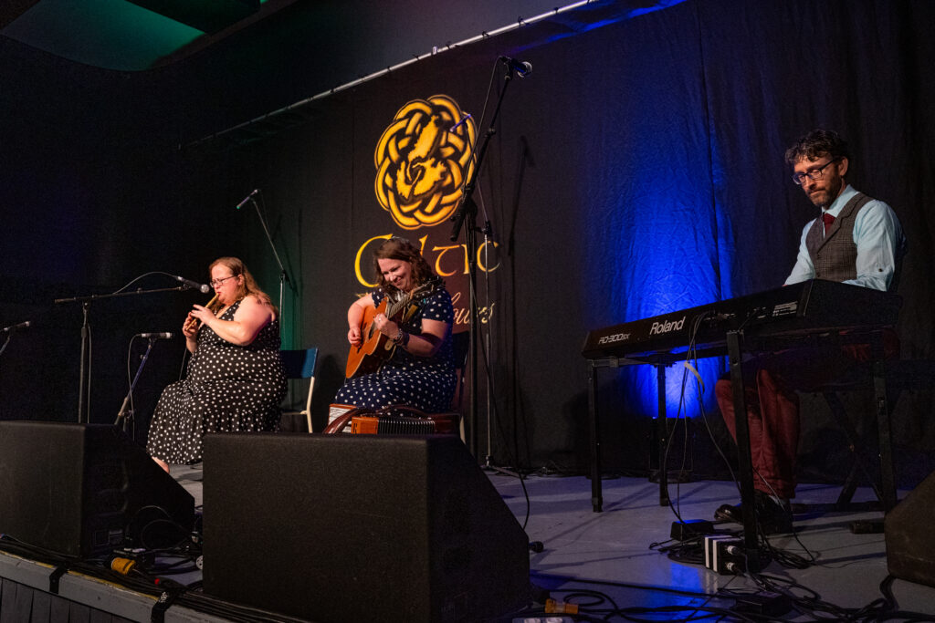 Celtic Colours 2023-222 – Heather MacIsaac and Mary Beth Carty with Mac Morin – Pipers Ceilidh – CKP – 10-08-23